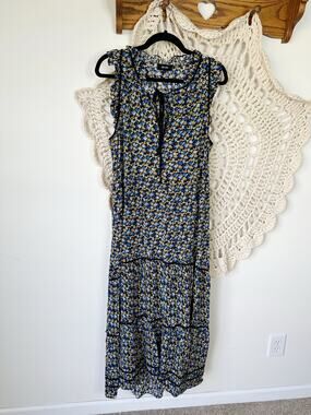 ME + EM Floral Tiered Cottagecore Maxi Dress Size 14